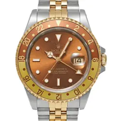 USED ROLEX GMT-MASTER 2 16713 BROWN CASE SIZE 40MM X 40MM MEN'S WATCH #61172