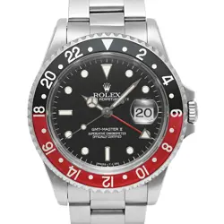 USED ROLEX GMT-MASTER 2 16710 BLACK CASE SIZE 40MM X 40MM MEN'S WATCH #63542