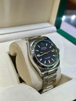 ROLEX MILGAUSS 40MM STAINLESS STEEL BLACK DIAL WATCH
