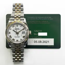 2021 ROLEX DATEJUST 36, 126231, STEEL & GOLD, WHITE ROMAN DIAL, JUBILEE BRACE...