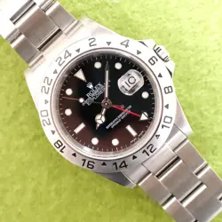 ROLEX EXPLORER II 16570 40MM BLACK DIAL NO HOLES ONE OWNER FULLY SERVICED