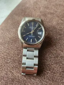 ROLEX BLUE DIAL OYSTER PERPETUAL DATE AUTOMATIC MEN'S WATCH
