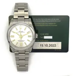 2022 ROLEX OYSTER PERPETUAL 41, 124300, STEEL, SILVER DIAL, OYSTER BRACELET, ...