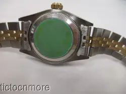 VINTAGE ROLEX LADY DATEJUST WATCH 69000A BLACK DIAL DIAMOND NUMERALS NO RESERVE!