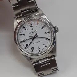 ROLEX AIR KING PRECISION 34 MM STEEL WHITE ROMAN WATCH 14000 P SERIES 2000