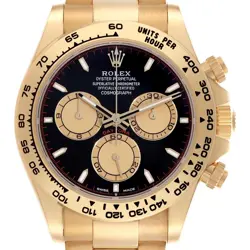 ROLEX DAYTONA COSMOGRAPH BLACK DIAL YELLOW GOLD MENS WATCH 126508