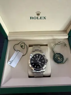 ROLEX EXPLORER 40MM.  OYSTERSTEEL, REF 224270  MAY 2025  BOX PAPER AND HANG TAG