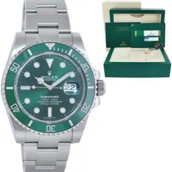 MINT 2018 PAPERS ROLEX SUBMARINER HULK 116610LV GREEN DIAL CERAMIC WATCH BOX