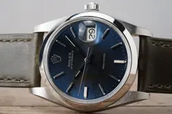 SERVICED VINTAGE ROLEX OYSTERDATE 6694 REFINISHED BLUE CAL.1225 34MM C1978 #1412
