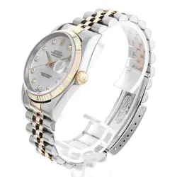 ROLEX DATEJUST 10P DIAMOND 16233NG PINK SHELL U 463577