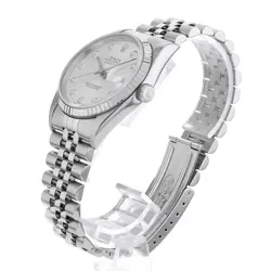 ROLEX DATEJUST 10P DIAMOND 16234G SILVER T 463427