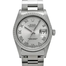 ROLEX DATEJUST 16220 SILVER WATCH 672325