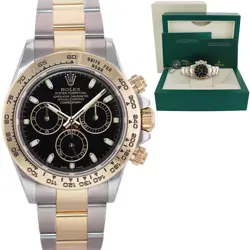 2022 MINT Rolex Daytona Cosmograph 116503 Black Two Tone Yellow Gold Watch Box