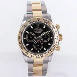 2022 MINT Rolex Daytona Cosmograph 116503 Black Two Tone Yellow Gold Watch Box