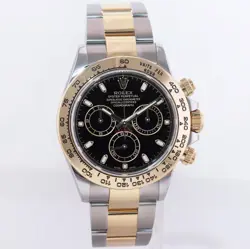 2022 MINT Rolex Daytona Cosmograph 116503 Black Two Tone Yellow Gold Watch Box