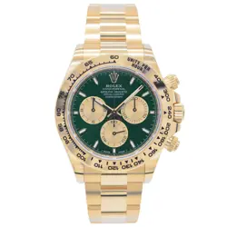 ROLEX COSMOGRAPH DAYTONA 126508 18K YELLOW GOLD GREEN DIAL AUTOMATIC MEN'S WATCH