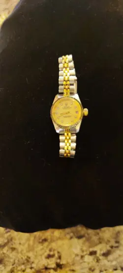 WOMENS ROLEX OYSTER PERPETUAL DIAMOND WATCH