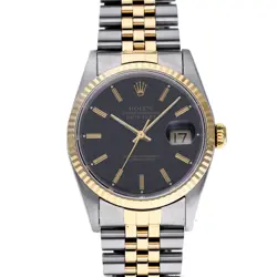 ROLEX DATEJUST 16233 BLACK WATCH 671408