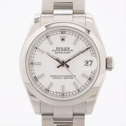 ROLEX DATEJUST 178240 SS SS AT WHITE DIAL 4 EXTRA LINKS