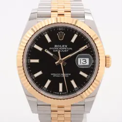 ROLEX DATEJUST 126333 SS×YG SS×YG AT BLACK DIAL JUBILEE BRACELET 5 EXTRA LINKS