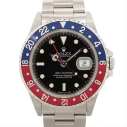 ROLEX GMT MASTER 16700 SS SS AT BLACK DIAL