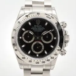 ROLEX COSMOGRAPH DAYTONA 116520 SS SS AT BLACK DIAL 2 EXTRA LINKS