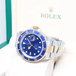 Rolex 40mm 18K Half Yellow Gold Blue Dial Submariner Date REF: 16613 (T Series)