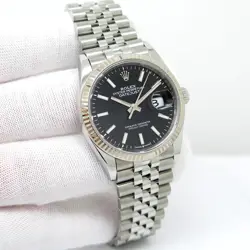 ROLEX 126234 DATEJUST WITH BLACK STICK DIAL ON JUBILEE