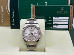ROLEX DATEJUST 116234 SILVER DIAL STAINLESS STEEL 36MM BOX PAPER