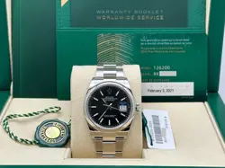 ROLEX DATEJUST 126200 BLACK DIAL STAINLESS STEEL BOX PAPER 2021