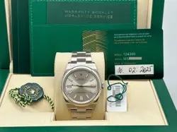 2025 ROLEX OYSTER PERPETUAL 124300 SILVER DIAL STAINLESS STEEL 41MM BOX PAPER