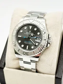 Rolex Yacht Master 268622 Rhodium Dial 37mm Platinum Stainless Steel Box Paper