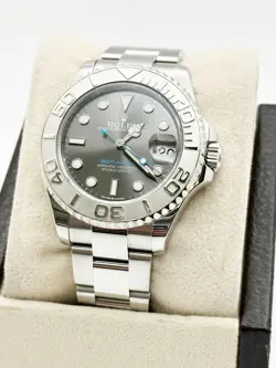Rolex Yacht Master 268622 Rhodium Dial 37mm Platinum Stainless Steel Box Paper