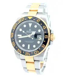 ROLEX 2018 GMT-MASTER 116713LN TWO TONE BLACK DIAL WRIST WATCH W/ BOX AND PAPERS