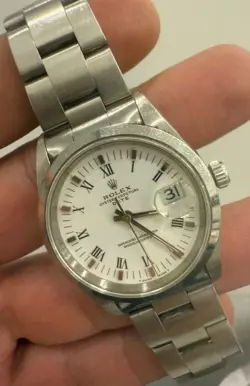 ROLEX OYSTER PERPETUAL WATCH 34MM 15200 AUTOMATIC VINTAGE WHITE DIAL