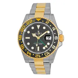 ROLEX STAINLESS STEEL & 18K YELLOW GOLD 40MM GMT-MASTER II 116713 WARRANTY BOX