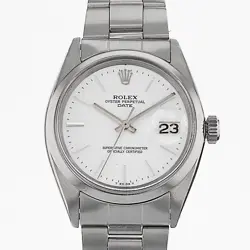 1961 ROLEX DATE 34, 1500, STEEL, WHITE INDEX DIAL, OYSTER BRACELET, WATCH ONLY