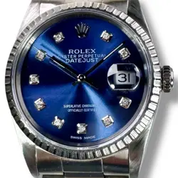 ROLEX DATEJUST 16220  BLUE DIAMOND DIAL