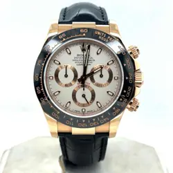 ROLEX DAYTONA COSMOGRAPH AUTOMATIC 40MM 18K ROSE GOLD IVORY DIAL MEN'S 116515LN