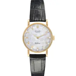 ROLEX CELLINI CLASSIC 26MM YELLOW GOLD MOP DIAL LADIES WATCH 5109