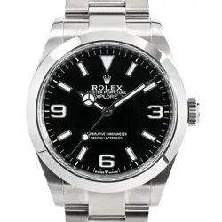 ROLEX EXPLORER 40 224270 MEN'S WATCH BLACK 369 STAINLESS STEEL