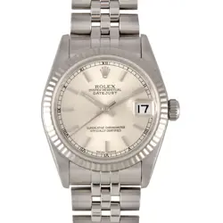 ROLEX DATEJUST 31 68274 AUTOMATIC SILVER DIAL SS X WG MEN'S WATCH