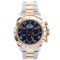 ROLEX DAYTONA 40MM BLUE DIAL WATCH 116523 YG
