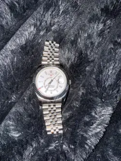 ROLEX SKY-DWELLER  WHITE DIAL  WHITE GOLD BEZEL