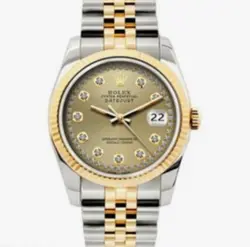 ROLEX DATEJUST 16013 36MM 18K GOLD TWO-TONE