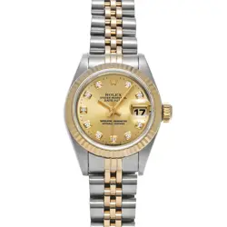 ROLEX DATEJUST 69173G CHAMPAGNE/DIAMOND WATCH 665084