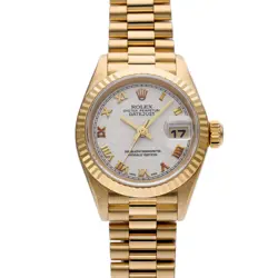 ROLEX DATEJUST 69178 IVORY PYRAMID WATCH 669122