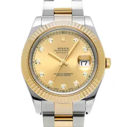 ROLEX DATEJUSTII 116333G CHAMPAGNE/DIAMOND WATCH 671985