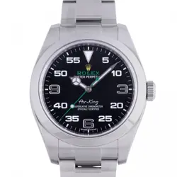 ROLEX AIR KING  116900 BLACK DIAL WATCH