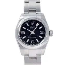 ROLEX OYSTER PERPETUAL 26 176200 BLACK DIAL WATCH